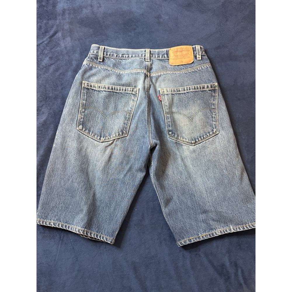 Vtg Levis 579 Baggy Shorts Mens 32 Blue Wash Denim Made In Mexico 90s Streetwear